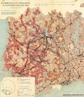Väestölaskennan kartta 1950