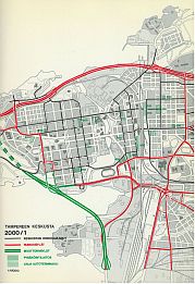 Tampereen liikennesuunnitelma - kartta 1